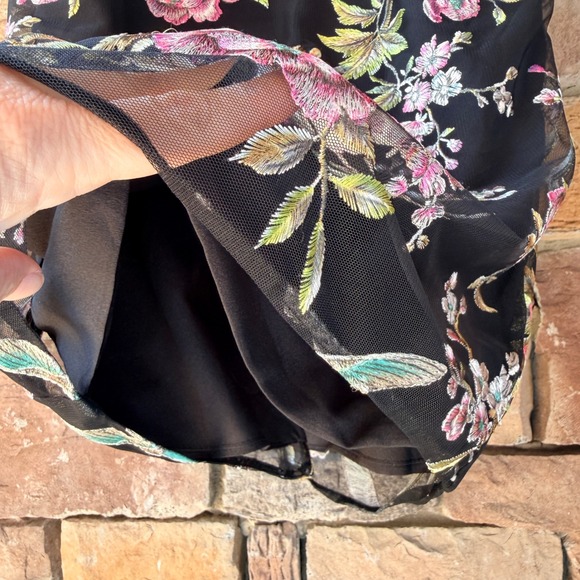 NEW Dress The Population XL Nicole Floral Bird Embroidered Midi Dress Wedding - Picture 11 of 16